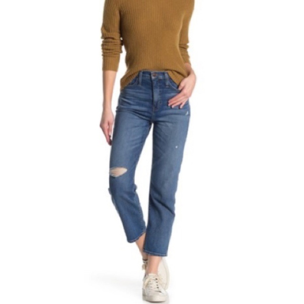 Size 27 - madewell straight crop Jean